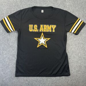 Teamwork Shirt Womens XL Black U.S. Army Mom Jersey Graphic Short Sleeve Tee Top